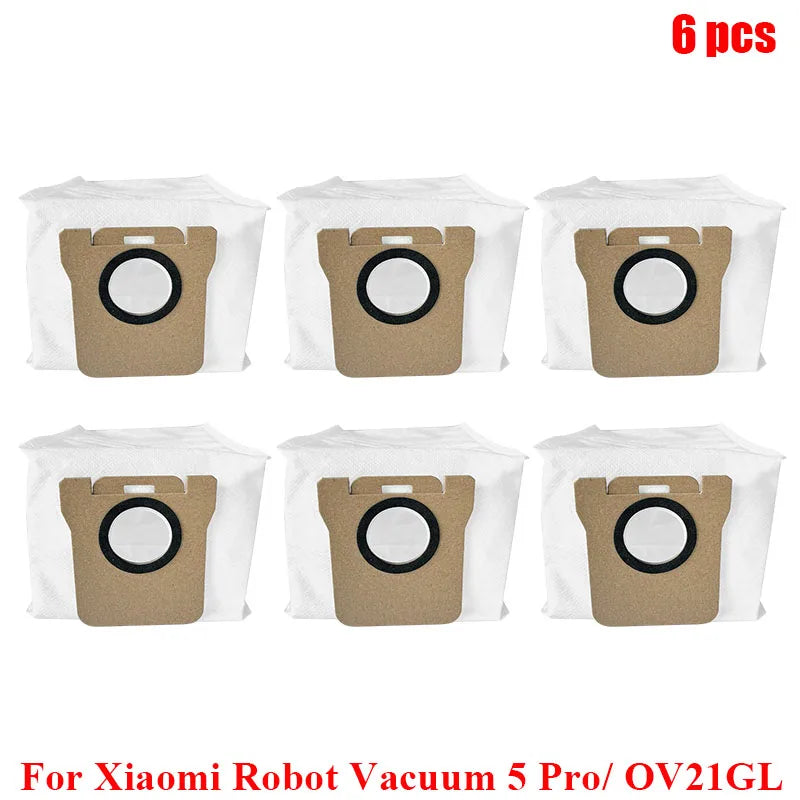 Fit For Xiaomi Robot Vacuum 5 Pro/ OV21GL Robot Vacuum Cleaner Main Side Brush Hepa Filter Mop Cloths Dust Bag Replacement Parts