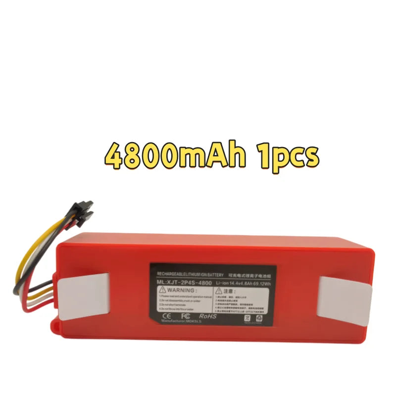100% Original BRR-2P4S-5200S Robotic Vacuum Cleaner Replacement Battery For Xiaomi Roborock S55 S60 S65 S50 S51 S5 MAX S6 Parts
