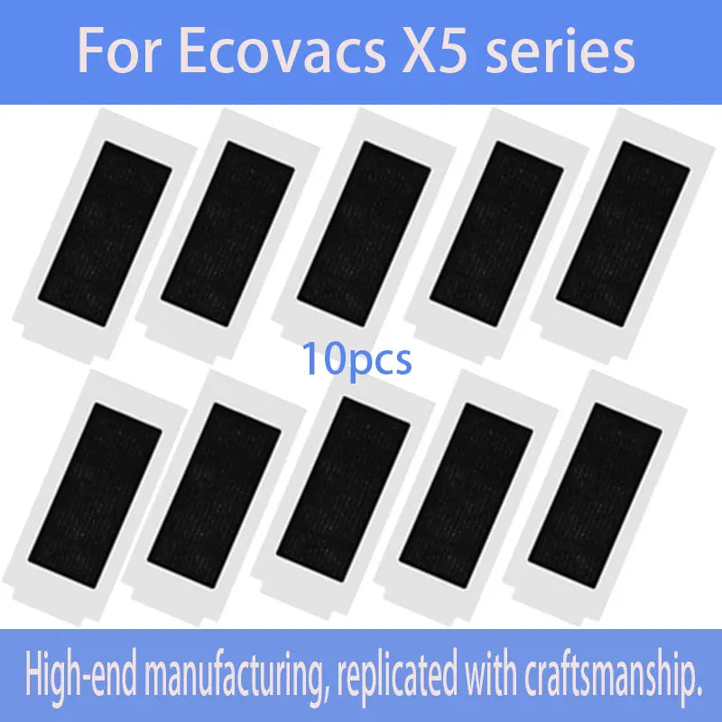 For Ecovacs DEEBOT X5 OMNI/X5 PRO OMNI Robot Vacuum Consumables Include Main Side Brushes Dust Bags Mop Pads Roller Brushes