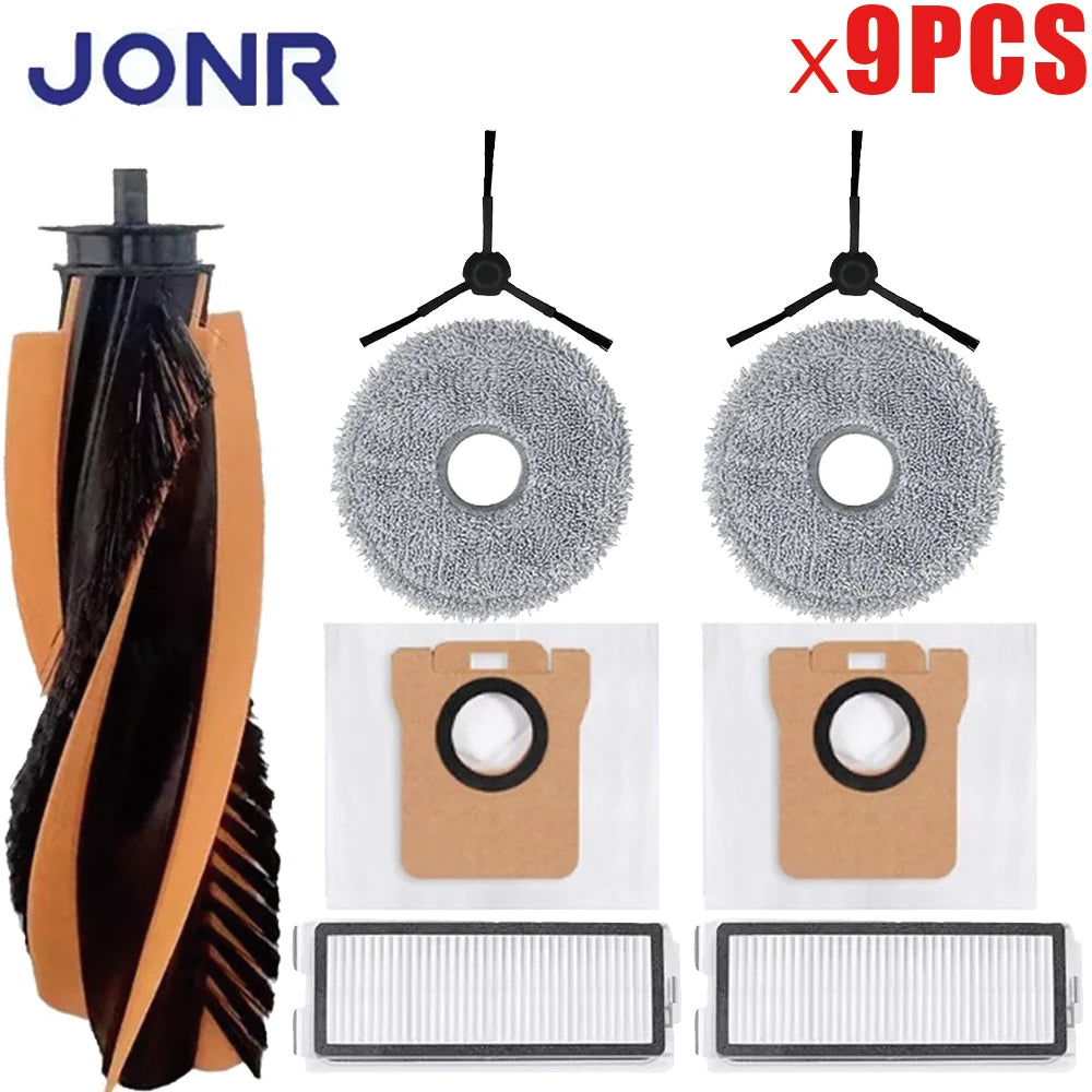 Spare Parts For JONR P20 PRO/T5 Pro Robot Vacuum Cleaner Main Side Brush Hepa Filter Mop Cloth Mop Pad Dust Bag Replacement