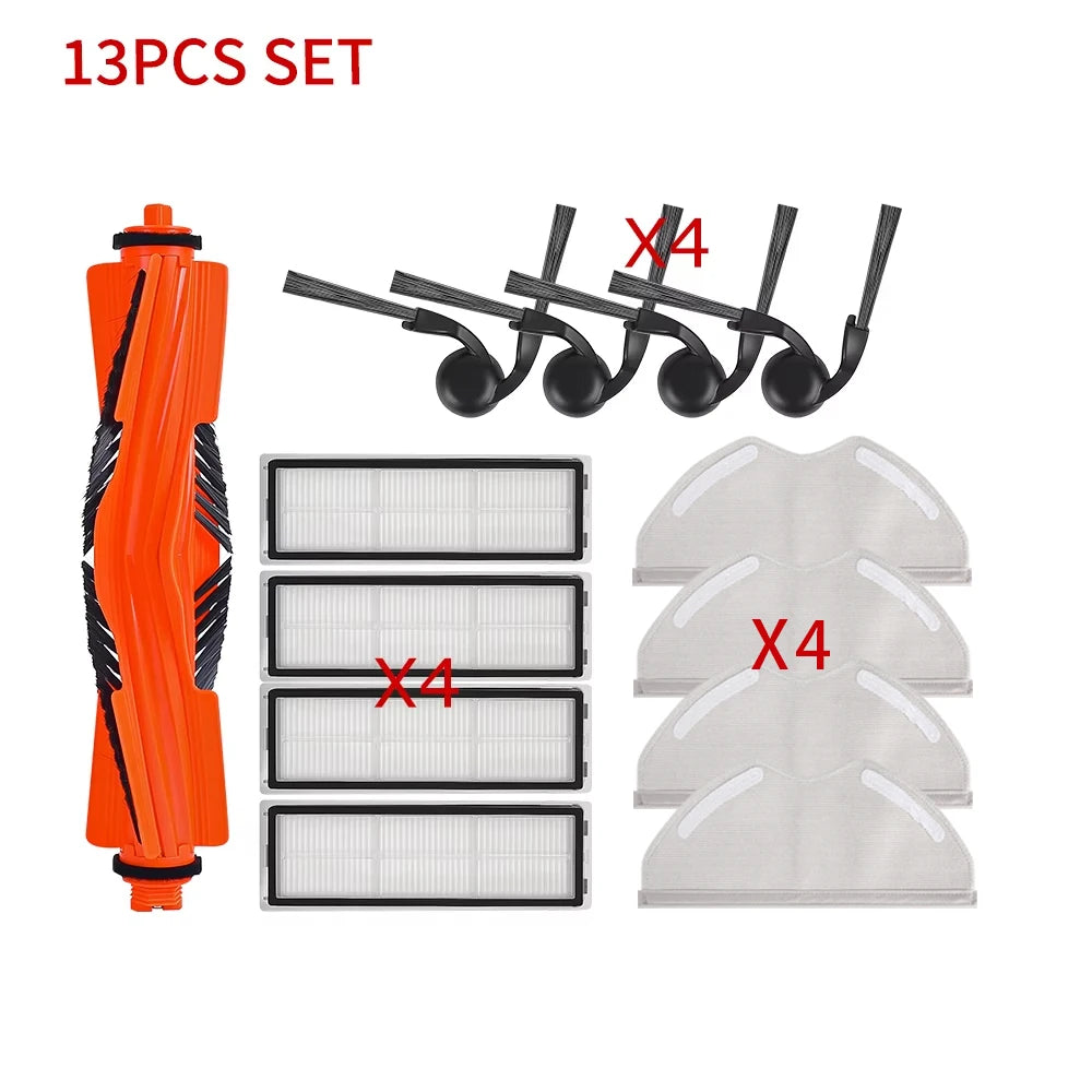 Replacement Kits For Xiaomi Robot Vacuum S40 OV81 BHR084AEU Main Brush Side Brush HEPA Filter Mop Cloth Vacuum Parts Accessories