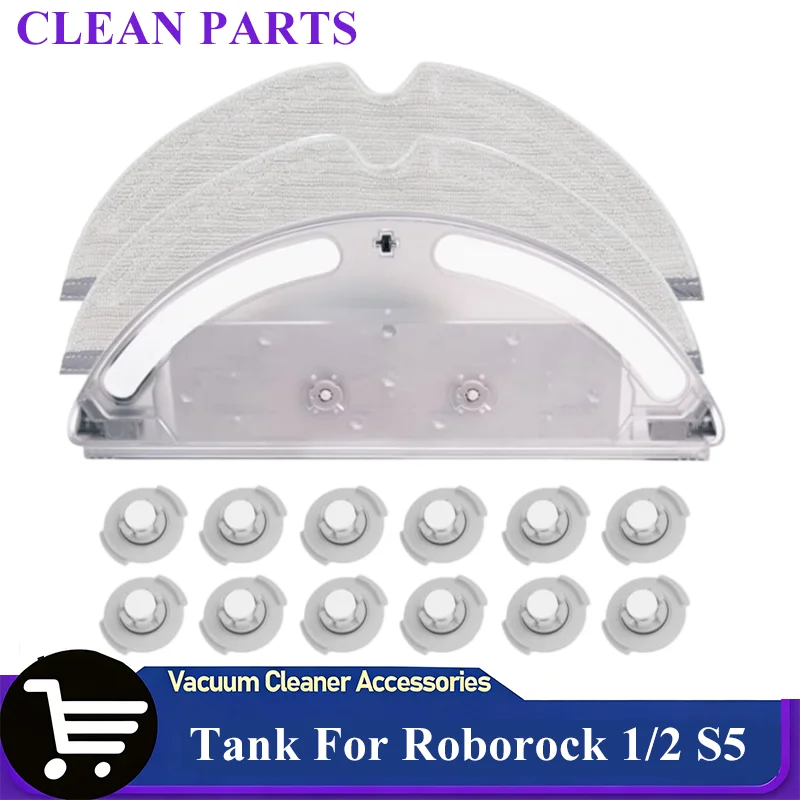 Water Tank Mop For ( Roborock 1/2 S5 S50 S51 S55 S6 S60 S65 E25 E35 E20 C10 T4 T6 Mi ) Vacuums Cleaner Mop Cloth Parts
