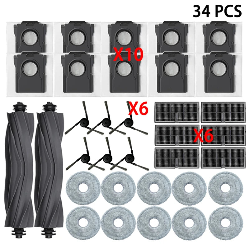 Dreame X40 Ultra / X40 Pro Robot Vacuum Cleaner Accessories Main Side Brush Mop Cloth Hepa Filter Dust Bag Spare Parts