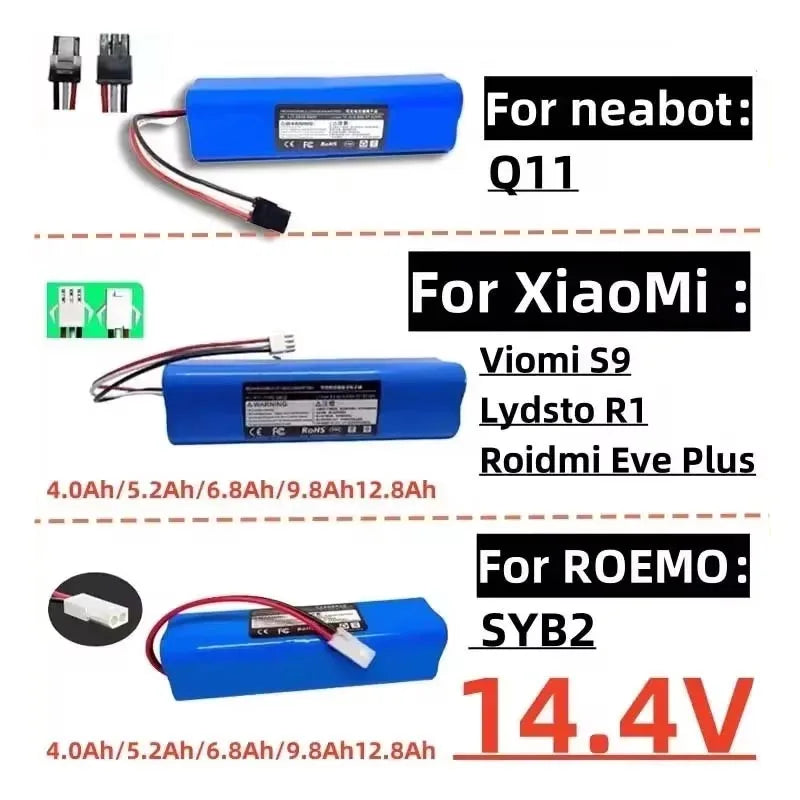 14.4V Rechargeable Li-ion Battery for Neabot Q11 Robot Vacuu