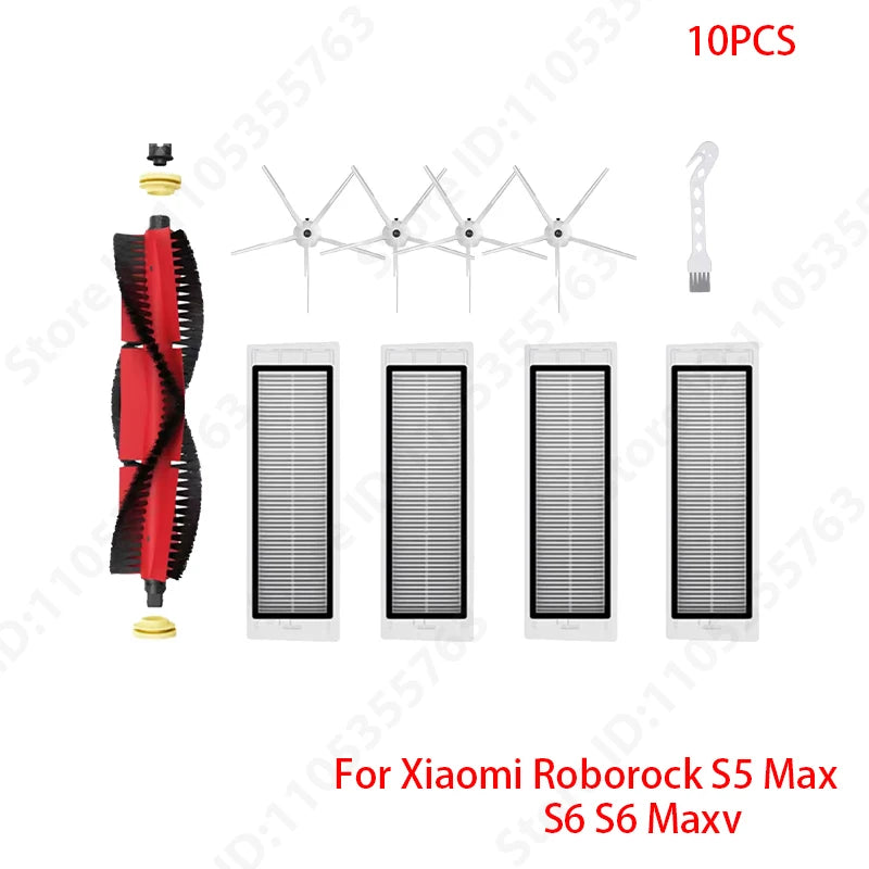For Xiaomi Roborock S5 Max S50 S55 S5 S6 MaxV S6 Pure E4 E5 Robot Vacuum Spare Parts Main Side Brush Hepa Filter Mop