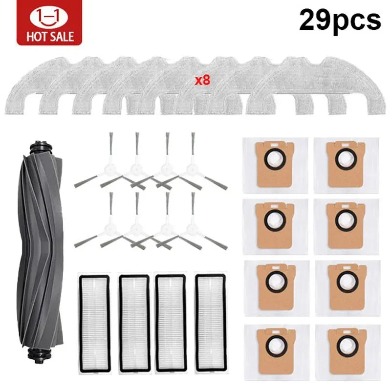 For Xiaomi Robot Vacuum X10 Accessories Main Side Brush Hepa Filter Mop Cloth Dust Bag Replacement Spare Parts