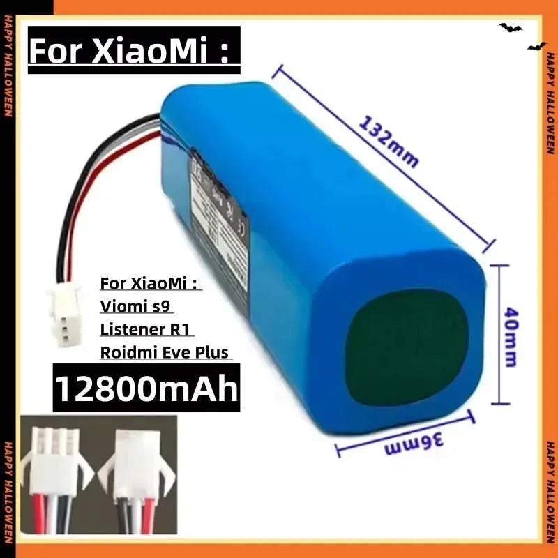 14.4V Rechargeable Li-ion Battery for Neabot Q11 Robot Vacuum Cleaner Replacement Accessories 12800mAh 14.8V