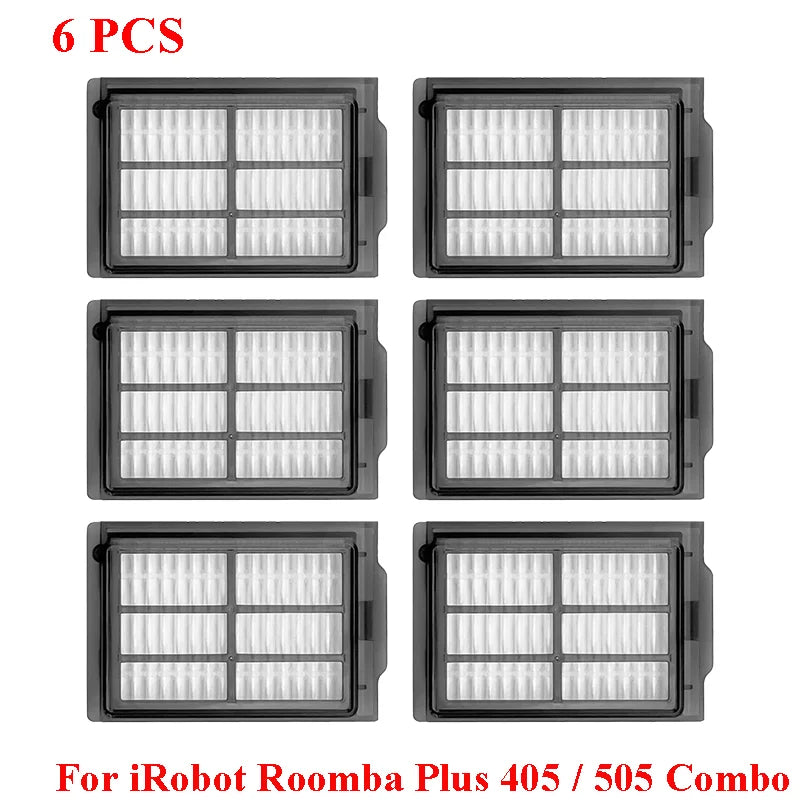 For Irobot Roomba Plus 405 Combo/505 Combo Robot Vacuum Cleaner Main Brushes Side Mop Cloths Filters Dust Bags Accessories Kit