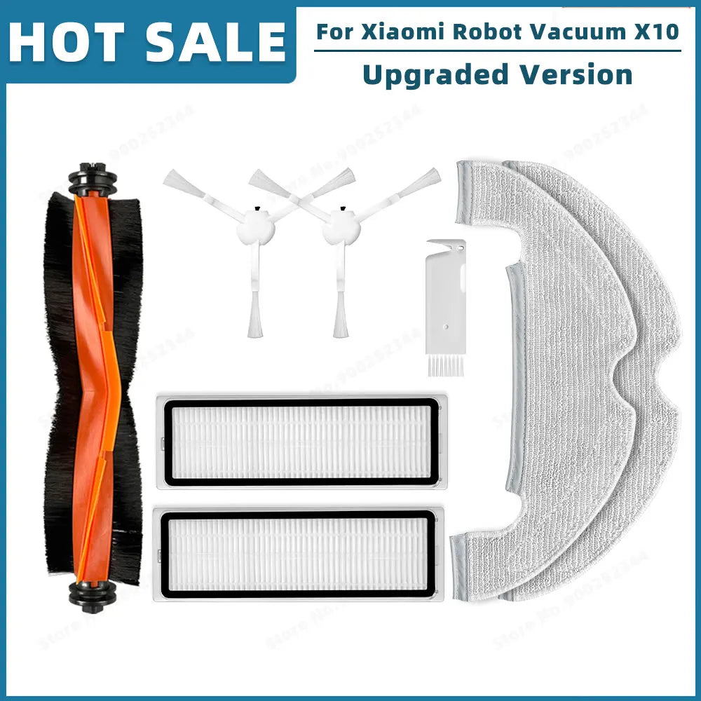 Compatible For Xiaomi Robot Vacuum X10 B102GL Replacement Spare Parts Accessories Main Side Brush Hepa Filter Mop Cloth Dust Bag