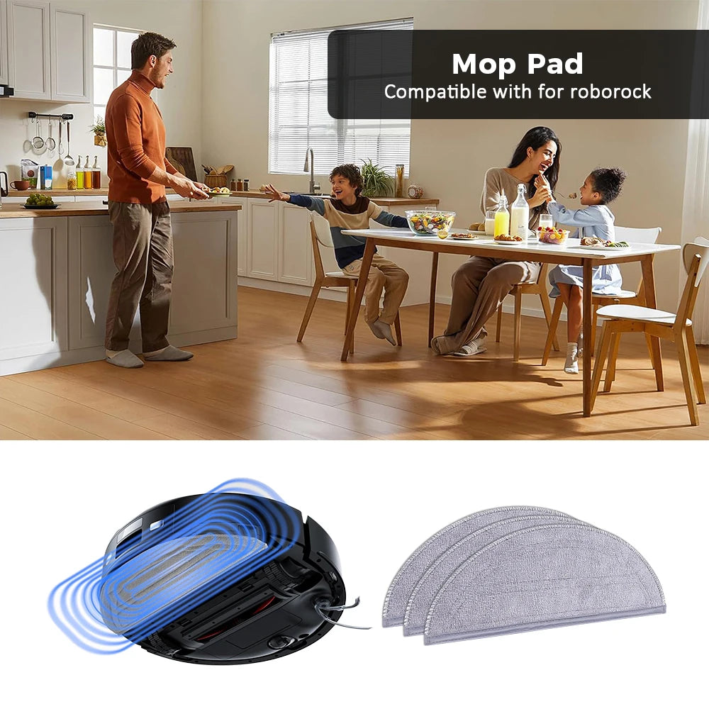 Washable Mop Pads For Roborock Q10V/Q10V+/S8 Pro /S8 Pro+/Q1