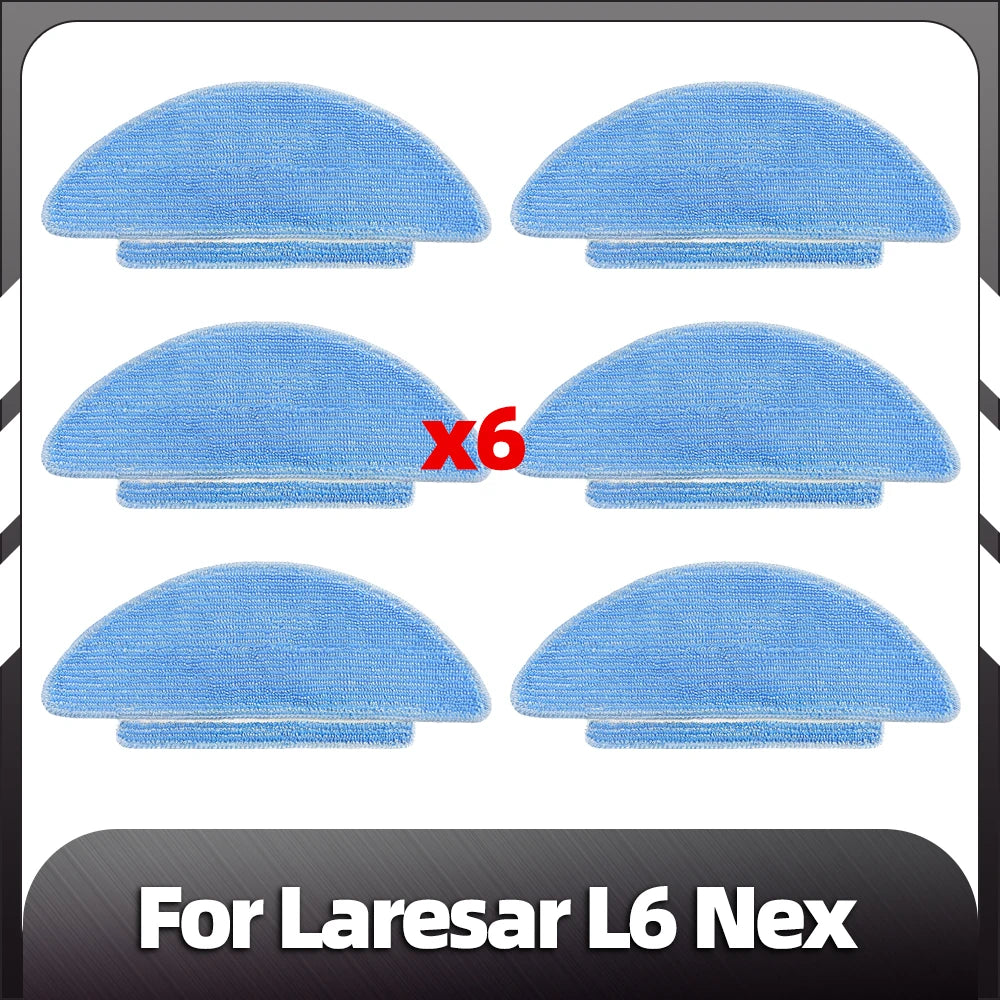 Compatible for Laresar L6 Nex Robot Vacuum Replacement Main Side Brush HEPA Filter Mop Pads Dust Bags Spare Parts Accessories