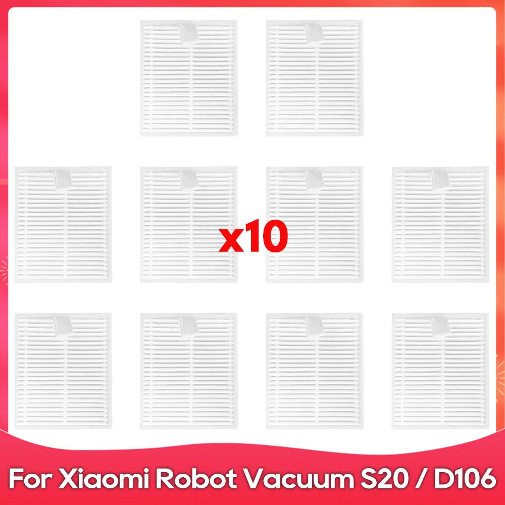 Fit For ( Xiaomi Robot Vacuum S20 D106 E12 E10 B112 ) Part Accessories Main Side Brush Mop Filter Robot Vacuum Cleaner Kit