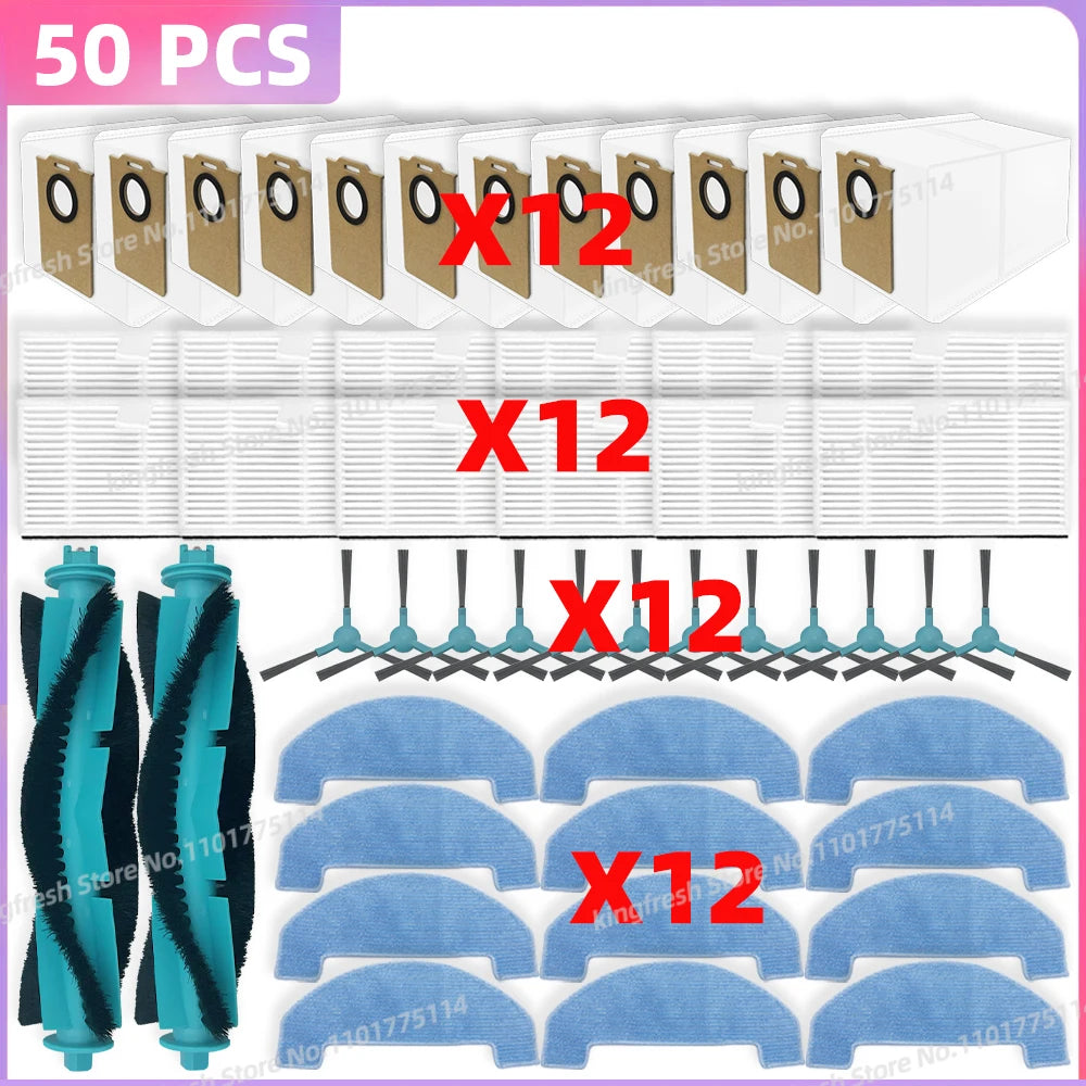 Compatible For Cecotec Conga 7690 Immortal Max / Conga Y80 Vacuum Parts Main Roller Side Brush HEPA Filter Mop Cloth Dust Bag