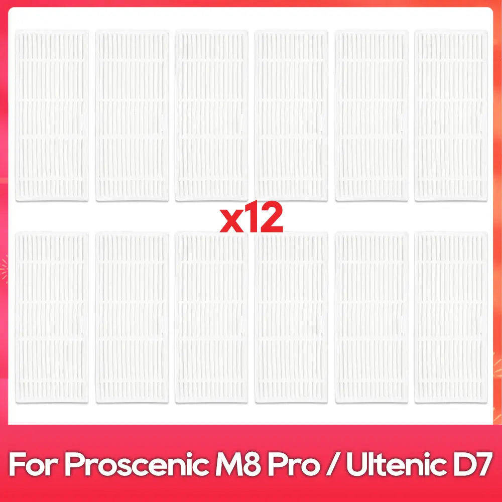 Fit For ( Proscenic M8 Pro / Ultenic D7 ) Part Accessories Main Side Brush Hepa Filter Mop Dust Bag Robot Vacuum Cleaner Kit