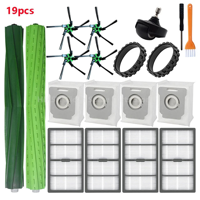 For IRobot Roomba S9 9150 / S9+ Plus 9550 Robot Vacuum Cleaner Accessories HEPA Filter Main / Side Brush Dust Bag Spare Parts