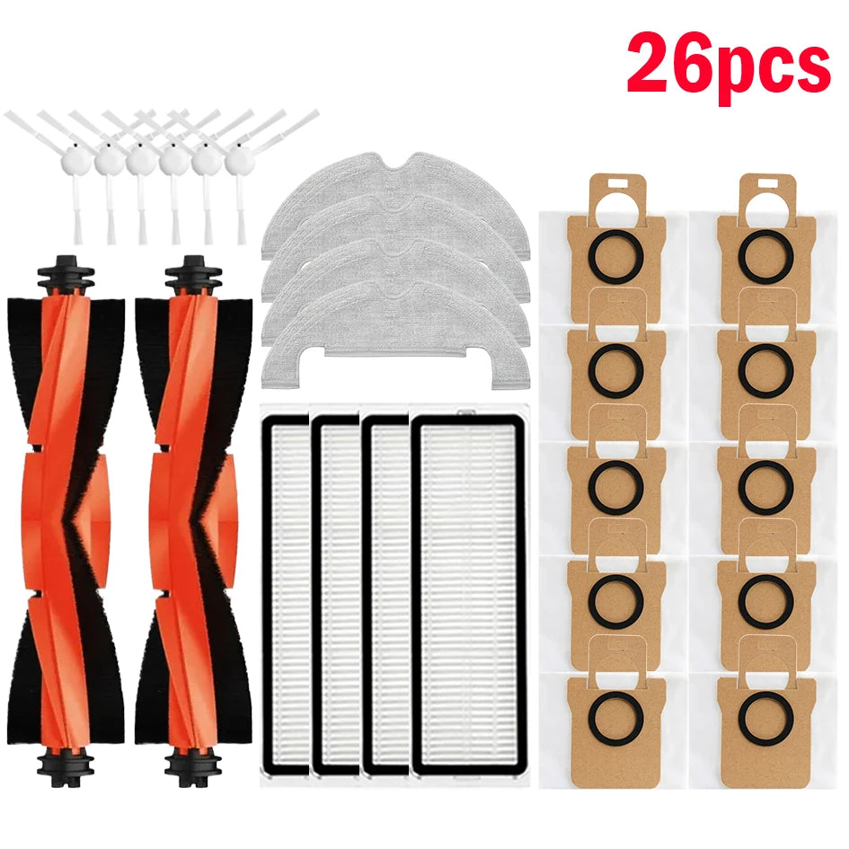 For Xiaomi Robot Vacuum X10 Robot Vacuum Cleaner Parts Replacement Main Side Brush Hepa Filter Mop Cloth Dust Bag Accessories