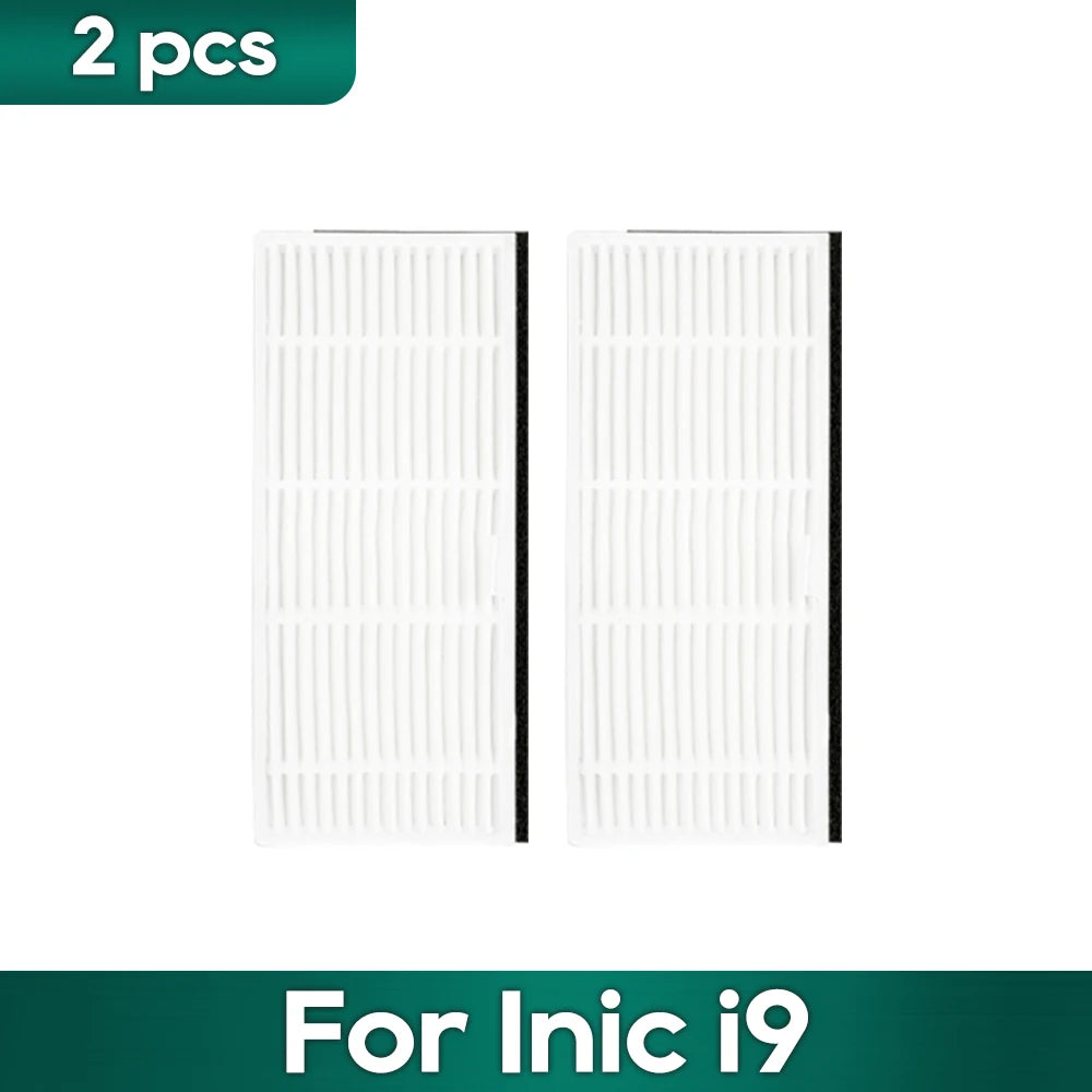Compatible For Inic i9 아이닉 i9 Robot Vacuums Replacement Spare Parts Kit Accessories Main Side Brush Hepa Filter Mop Cloth Wipe