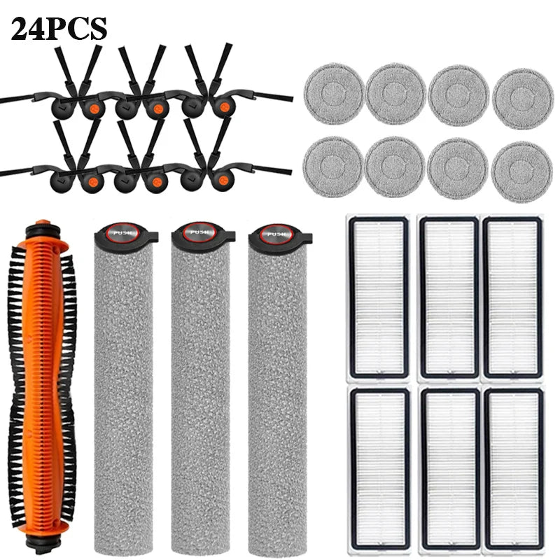 For Xiaomi Mijia Robot Vacuum 6 Max / PV11CN Replacement Spare Parts Accessories Main Side Brush Hepa Filter Mop Cloth Dust Bag