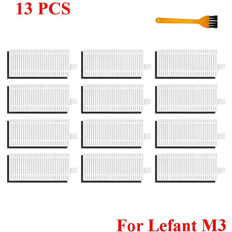Accessories For Lefant M3 / M3 MAX / M3L HEPA Filters Robot Vacuum Cleaner Main Side Brush Mop Cloth Pads Dust Bags