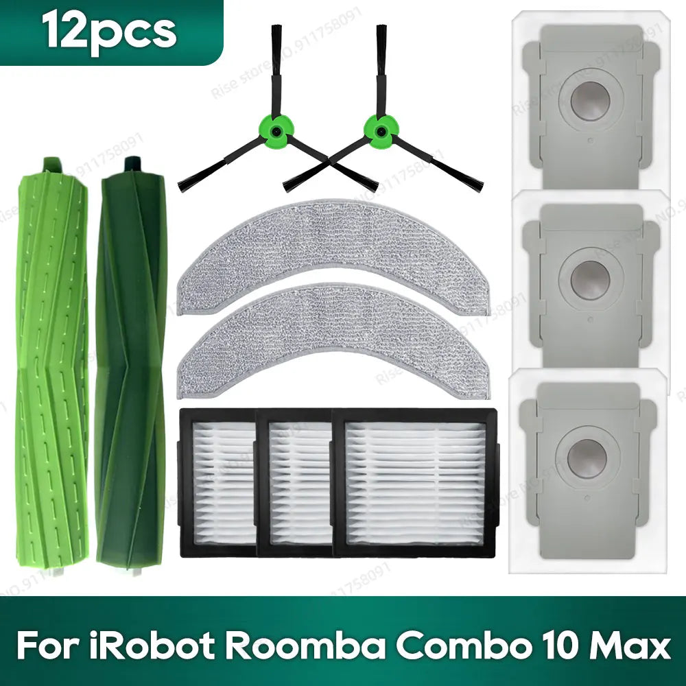 Compatible for irobot Roomba Combo 10 Max Robot Vacuum Accessories Main Brush Hepa Filter Mop Rag Dust Bag Replacement Parts