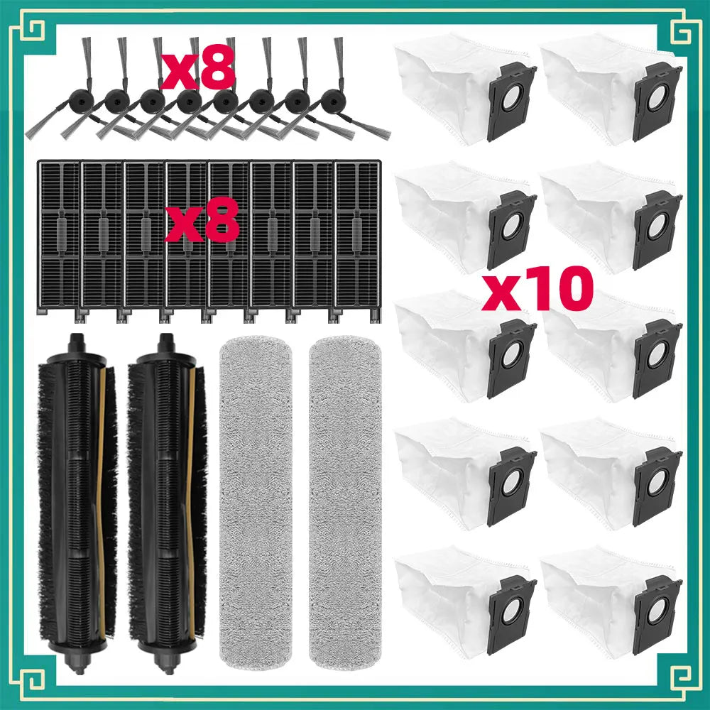 Fit For Mova Z50 Ultra Robot Vacuum Replacement Kits Main Side Brush HEPA Filter Dust Bag Accessories Parts