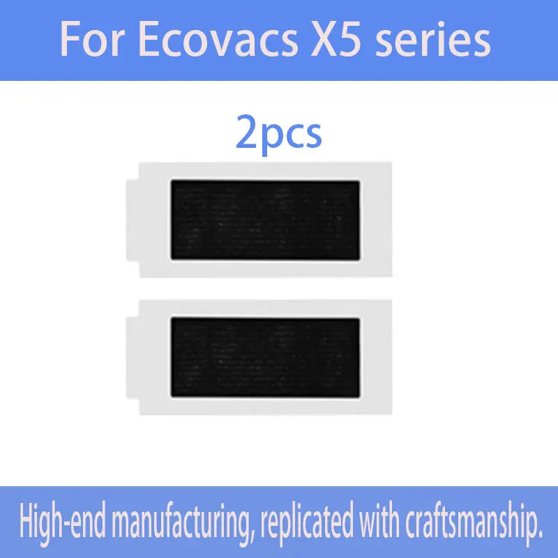For Ecovacs DEEBOT X5 OMNI/X5 PRO OMNI Robot Vacuum Consumables Include Main Side Brushes Dust Bags Mop Pads Roller Brushes