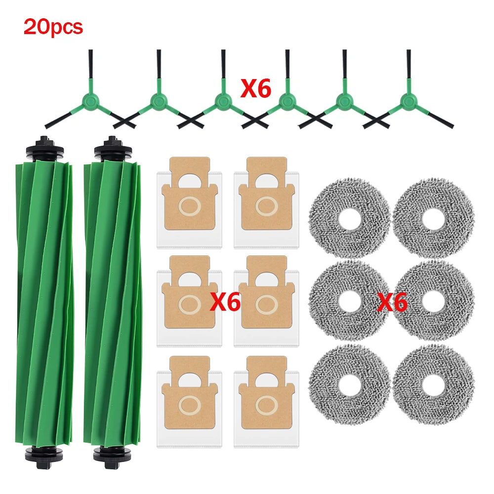 For IRobot Roomba Plus 505 Combo Plus 405 Combo Main Roller Brush Dust Bag Side Brush Mop Pads HEPA Filter Robot Vacuum Parts