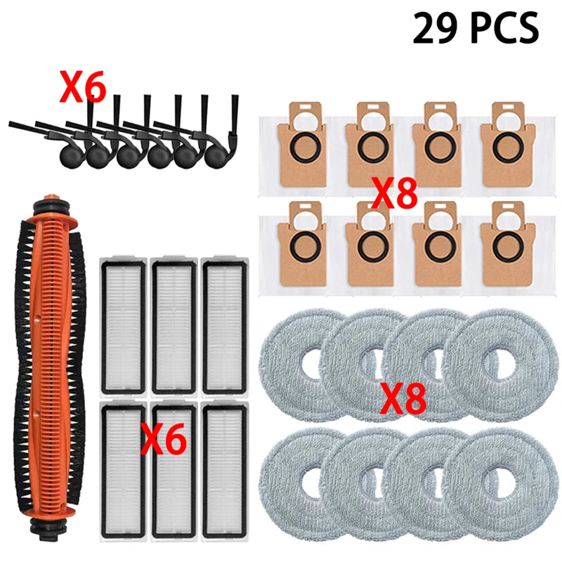 For Xiaomi Robot Vacuum 5 Pro / OV21GL Cleaner Accessories Main Brush Side Brush Hepa Filter Mop Cloth Dust Bag Parts Spare