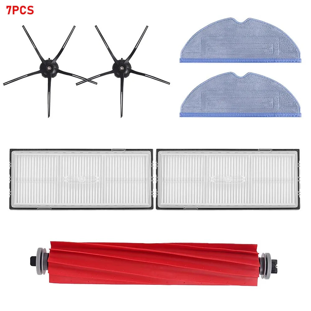 Main Brush Side Brush HEPA Filter Mop Cloth Kit Parts for Roborock S7 S70 S75 S7MaxV S7 Maxv Ultra T7S T7S Plus G10 Robot Vacuum