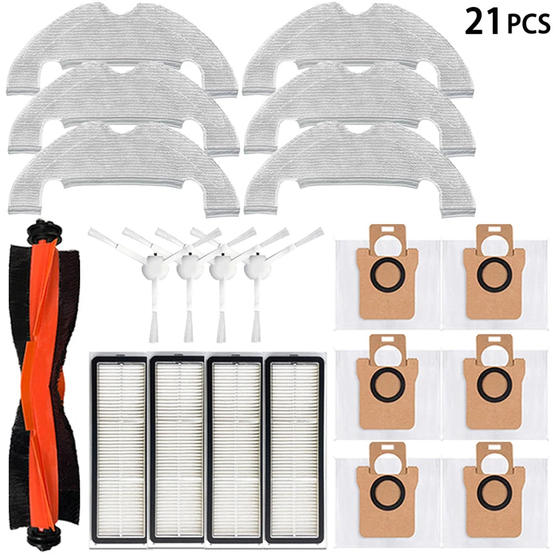 For Xiaomi Robot Vacuum X10 Parts Accessories Main Brush Side Brush Hepa Filter Mop Cloth Dust Bag Replacement Spare