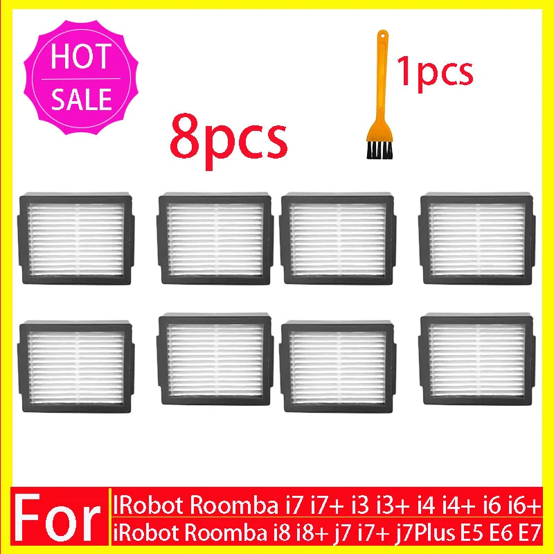 Main Side Brush Hepa Filter Dust Bag For iRobot Roomba i3 i4 i6 i7 i8 j7 E5 E6 E7 Spare Parts Robot Vacuum Cleaner Accessories