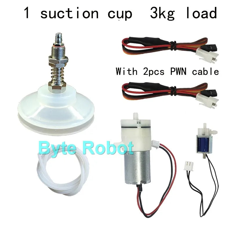 0.3/1/3/6/10/20kg Mechanical Arm Vacuum Pump Suction Cup with PWN Control Switch Sucker for Robot Arm for UNO R3 Programmable