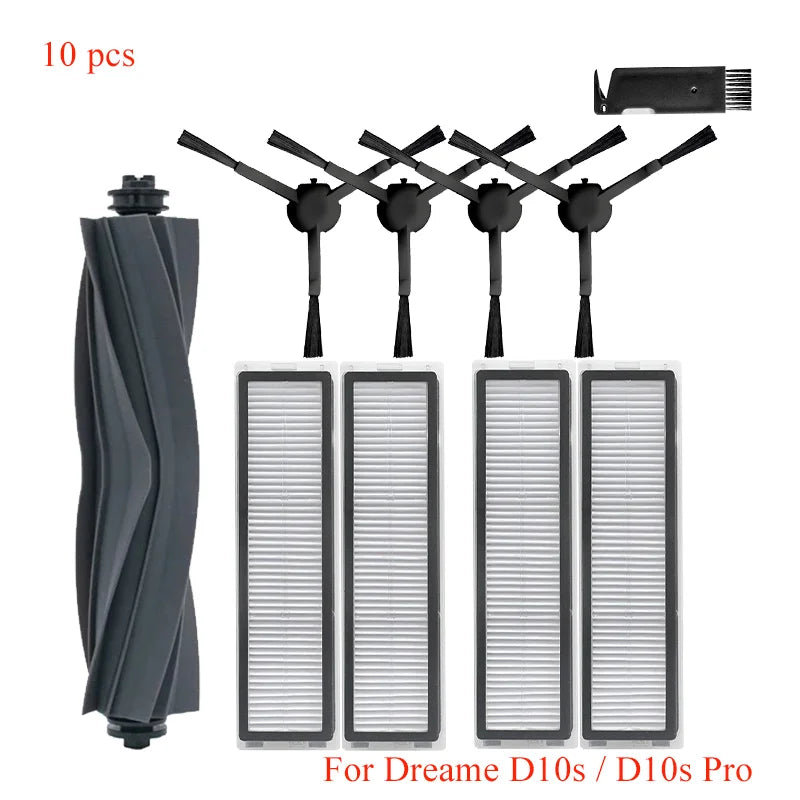 For Dreame Bot D10s / D10s Pro Robot Vacuum Cleaner Roller Main Side Brush Hepa Filter Mop Pad Spare Parts Accessories