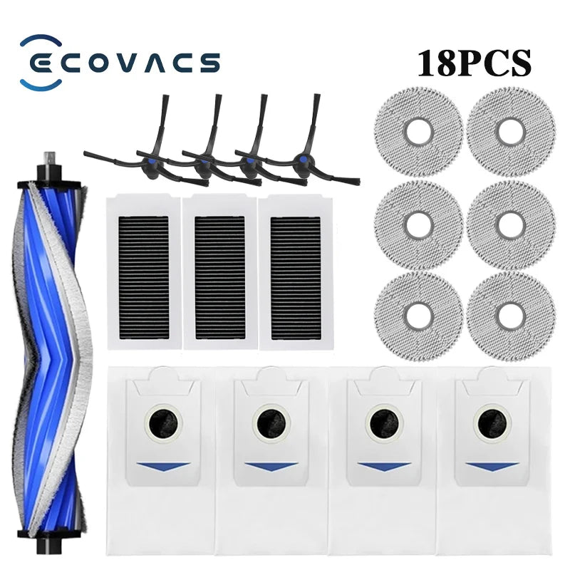 Ecovacs X5 OMNI / X5 PRO OMNI Robot Vaccum Replacement Parts Dust Bag Main Side Brush Filter Mop Accessories