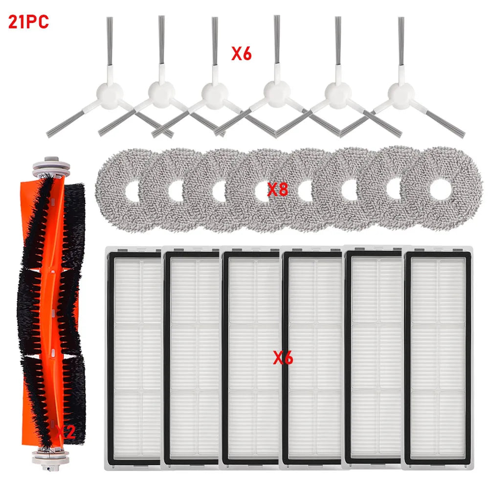 Roller Side Brush Hepa Filter Mop Cloths For Xiaomi S10 Plus B105 S20 Plus B108GL Robot Vacuum Cleaner Accessories Parts Kit