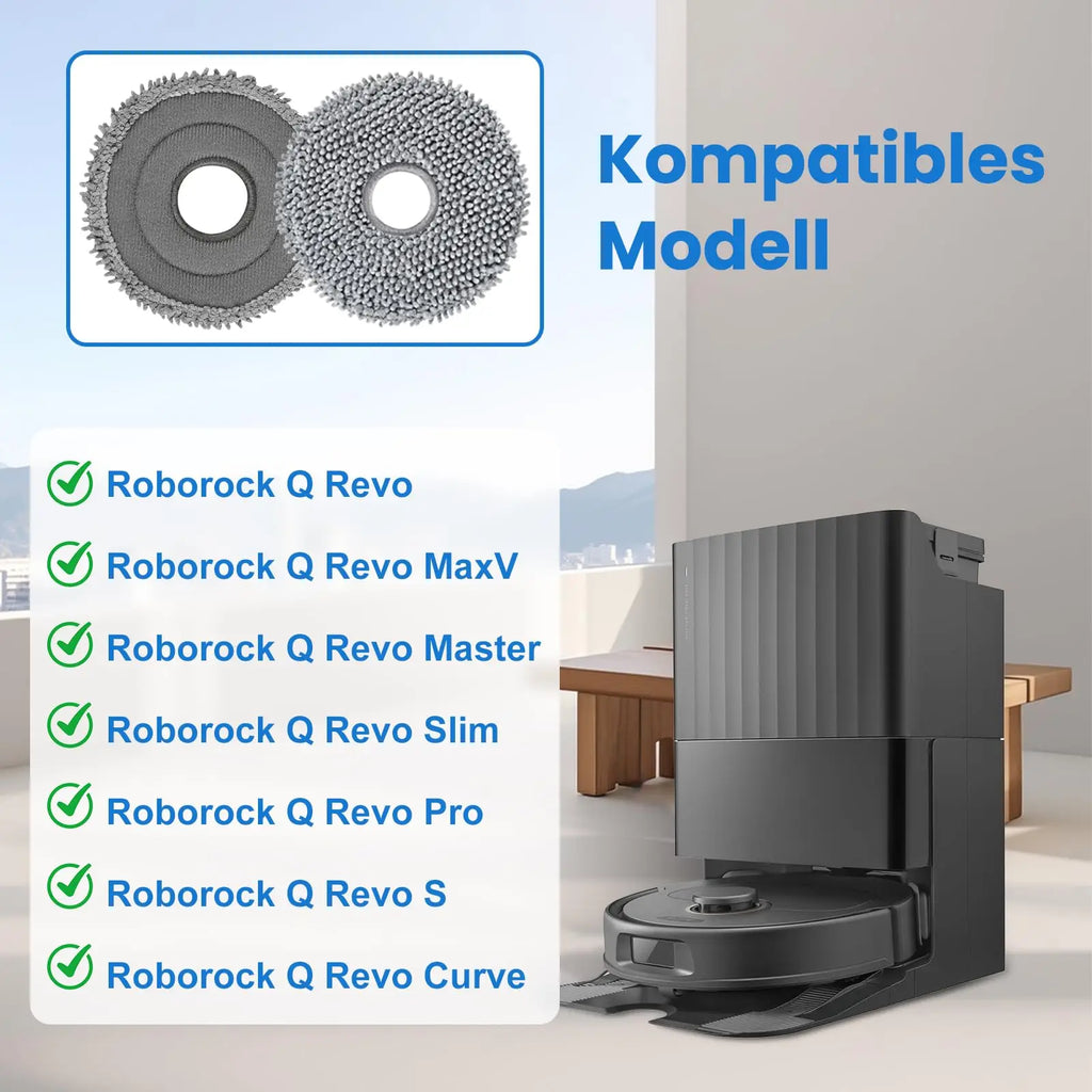 Wipes Mop for Roborock Saros 10R / Q Revo / Qrevo MaxV / Qre