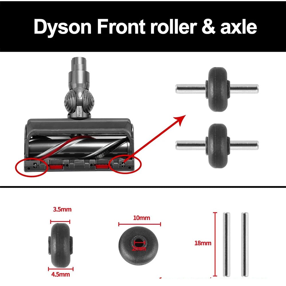 Soleplate Wheels for Dyson V6 V7 V8 V10 V11 V15 DC58 DC59 DC
