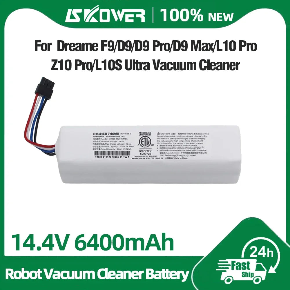 P2008-4S2P-MMBK Battery for Dreame D9 Max F9 Z10 L10 Pro L10