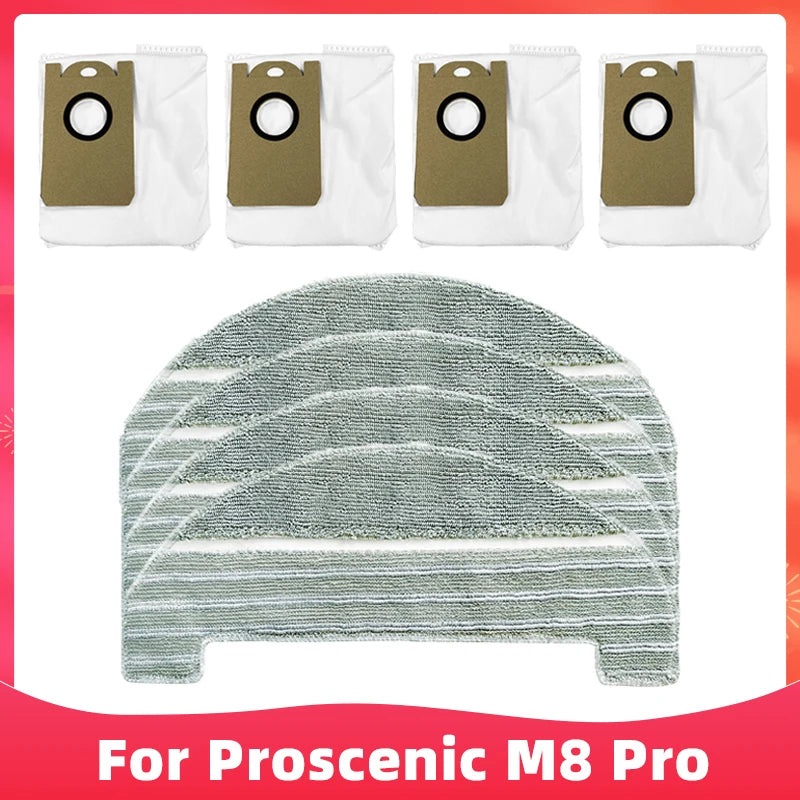 Fit For ( Proscenic M8 Pro / Ultenic D7 ) Part Accessories Main Side Brush Hepa Filter Mop Dust Bag Robot Vacuum Cleaner Kit