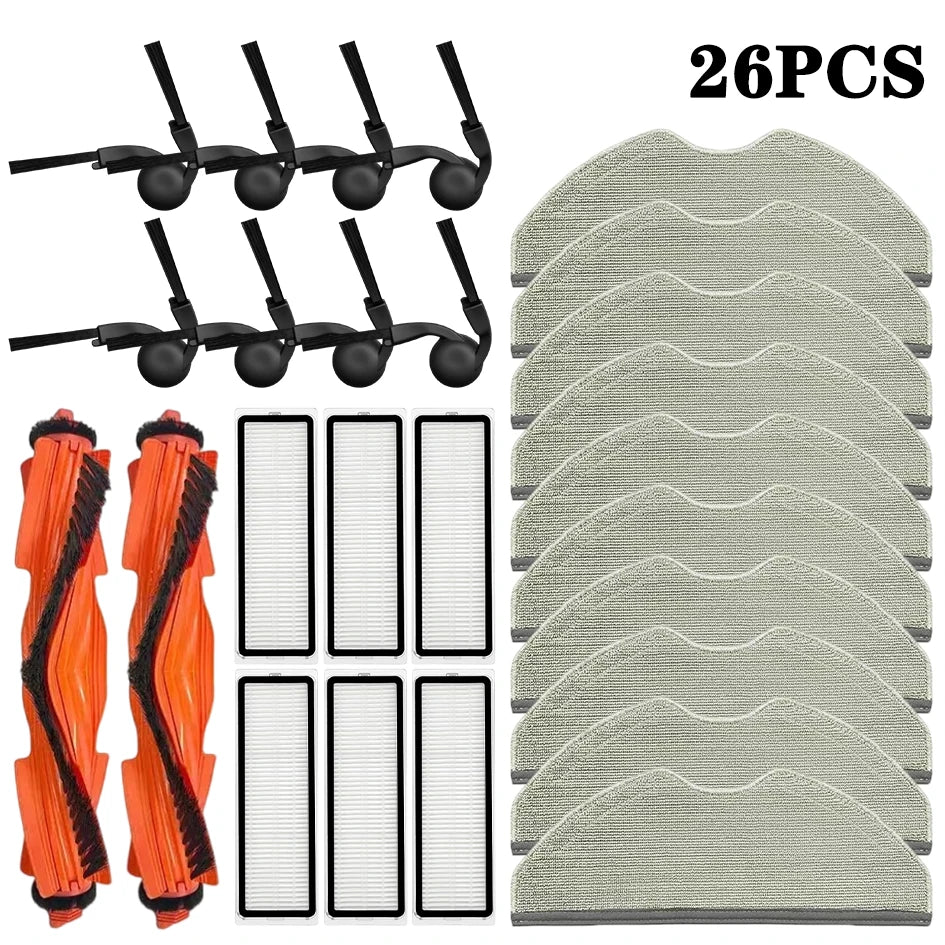 For Xiaomi S40 / OV81 Robot Vacuum Spare Parts Consumables Main Side Brush Hepa Filter Mop Cloth Accessories