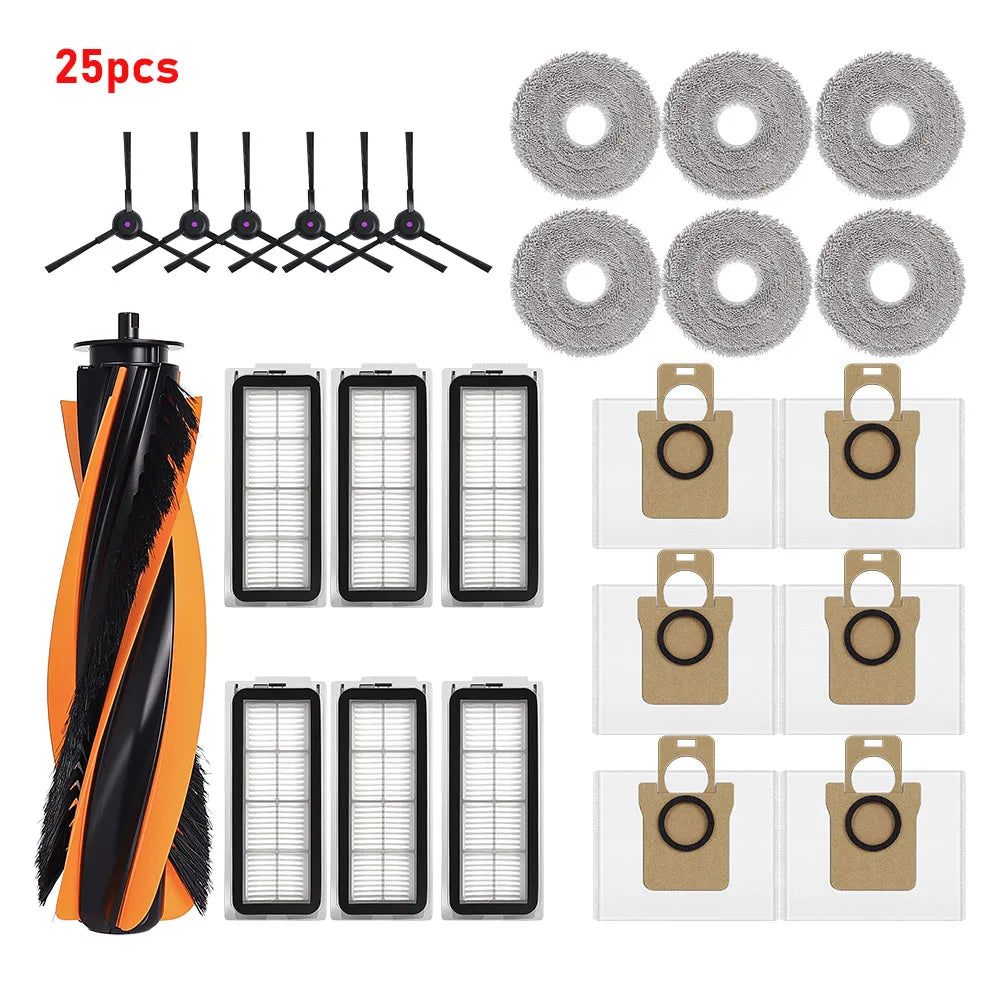 For JONR P20 PRO / T5 Pro Main Side Brush Hepa Filter Mop Cloth Dust Bag Easy Replace Full Cleaning Robot Vacuum Spare Part