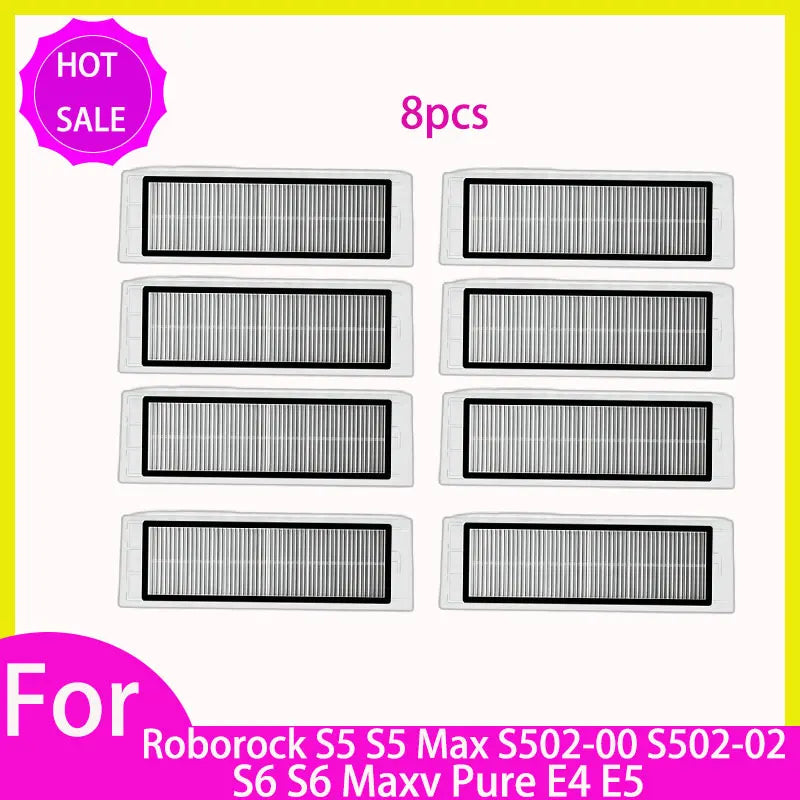 HEPA Filter Mop for Roborock S5 S502-00 S502-02 S5 Max S6 MaxV S6 Pure E4 E5 Robot Vacuum Spare Parts Main Side Brush