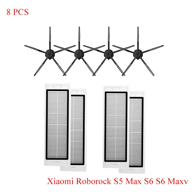 For Xiaomi Roborock S5 Max S6 Maxv Vacuum Cleaner Replacement Kit Roller Brush HEPA Filter Mop Cloth Accessories Spare Parts