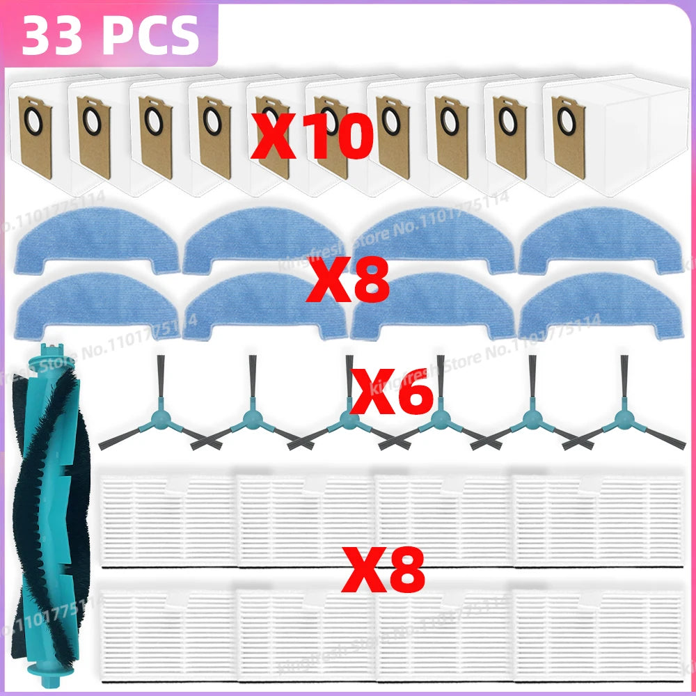 Compatible For Cecotec Conga 7690 Immortal Max / Conga Y80 Vacuum Parts Main Roller Side Brush HEPA Filter Mop Cloth Dust Bag