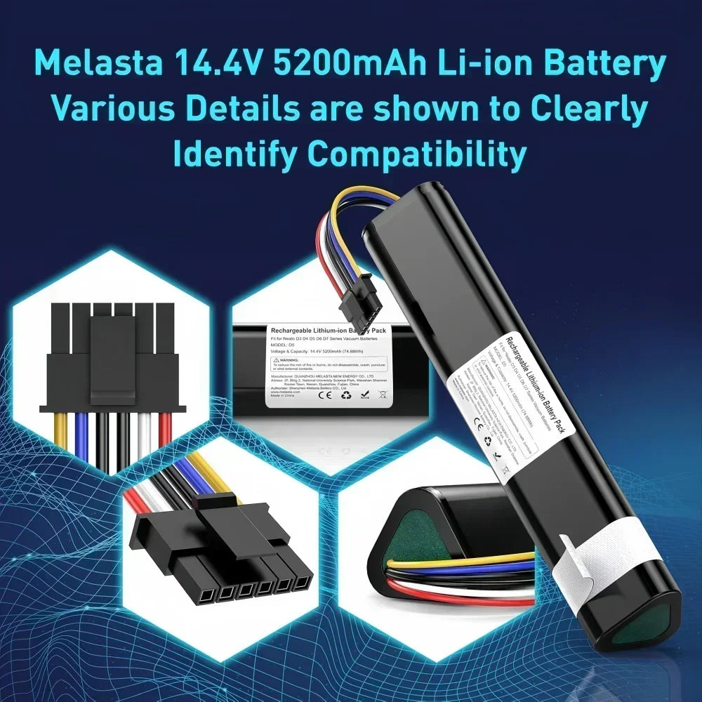 Replacement Battery 14.4v for Neato Botvac Connected D3 D3+D