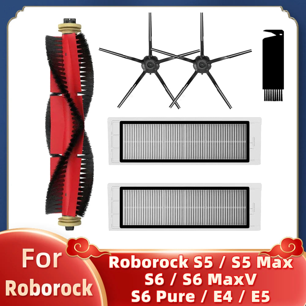Fit For Xiaomi Mi Robot Vacuum Cleaner 1 / 1S SDJQR01RR SDJQR02RR Roborock E2 E3 E4 E5 S4 Max S5 Main Side Brush Filter