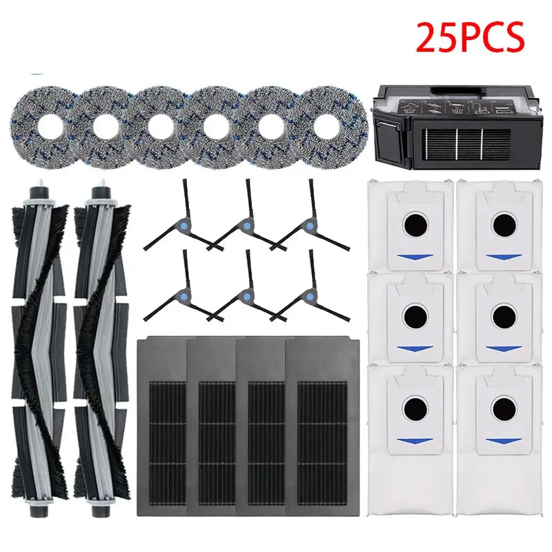 Ecovacs Deebot X2 Omni/ X2 Pro Robot Vacuum Cleaner accessories Dust bag Hepa Filter Main Brush Mop holder Dustbin Parts