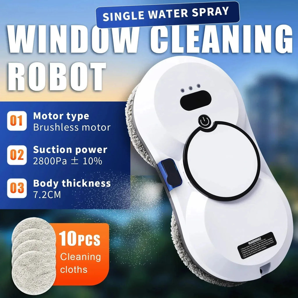 Water Spray Home Window Cleaning Robot With Tank Smart Windo