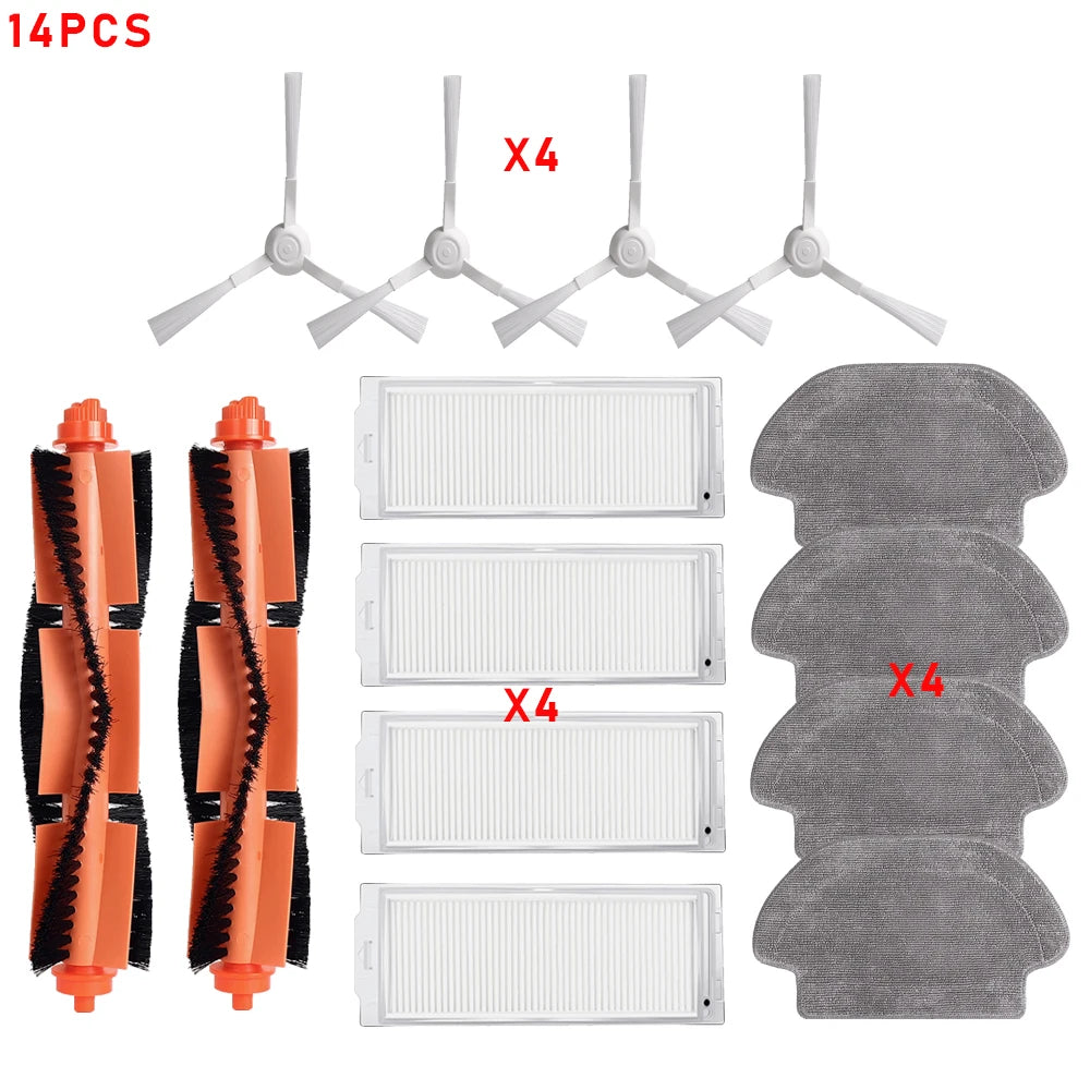 For Xiaomi Robot Vacuum S10 S12 T12 B106GL 3C and Mop 2S Accessories Main Side Brush Mop Cloth Filters Vacuum Cleaner Parts