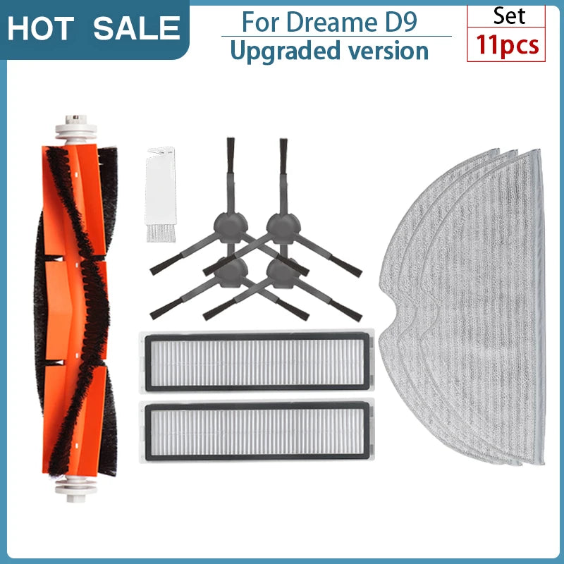 For Dreame Bot Z10 Pro / D9 / L10 Pro Main Brush Accessories Robot Vacuum Cleaner Mop Cloth Hepa Filter Replaceable Parts